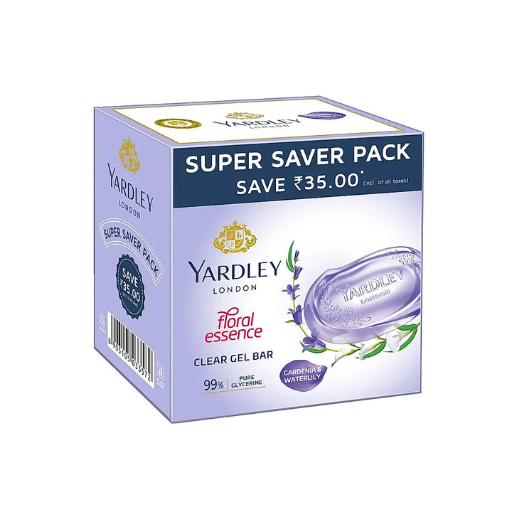 Clear Gel Bar Gardenia and Waterlily 125gx3
