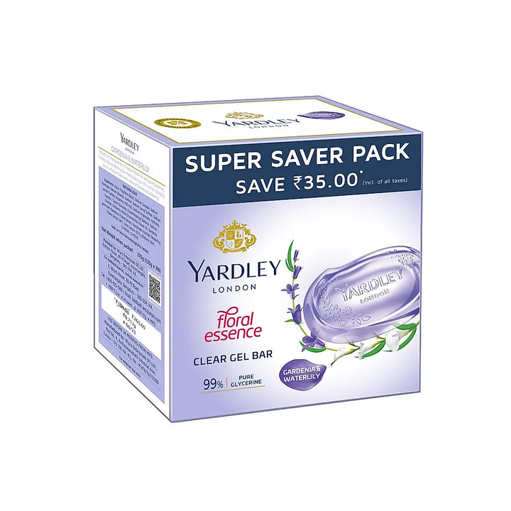 Clear Gel Bar Gardenia and Waterlily 125gx3