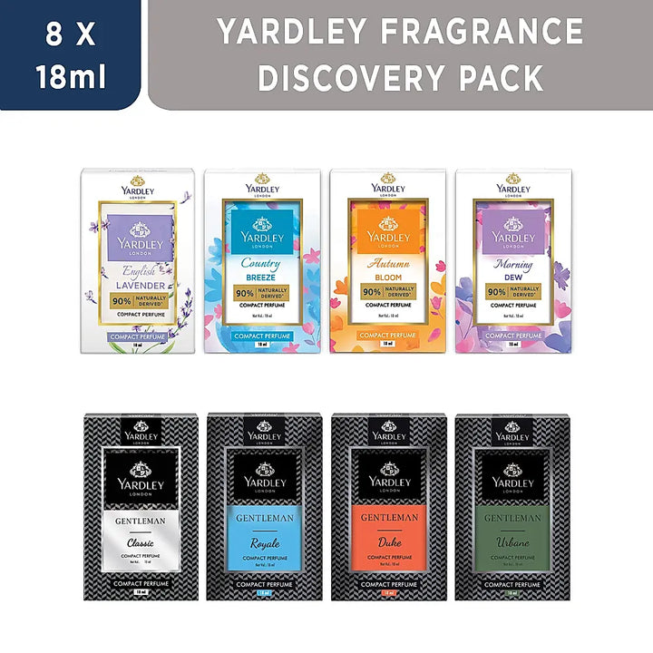 Compact perfumes -discovery set -Pack of 8pc x 18ml
