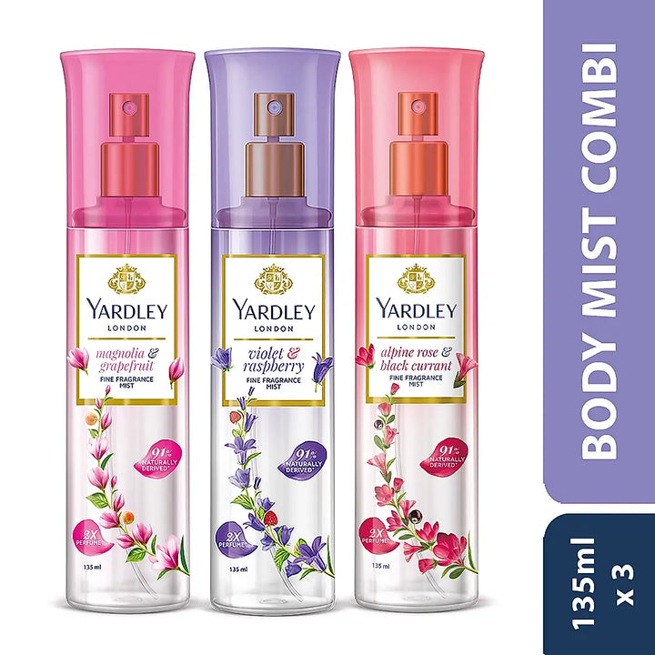 Body Mist- Pack of 3 - 135ml X 3