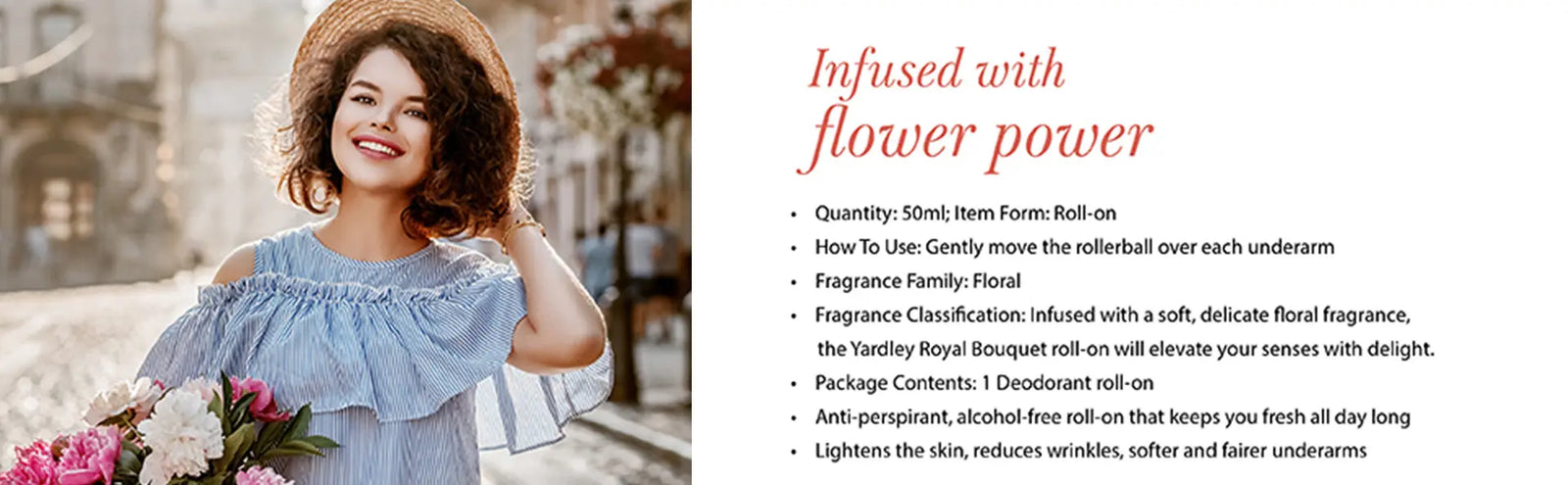 Model with flowers