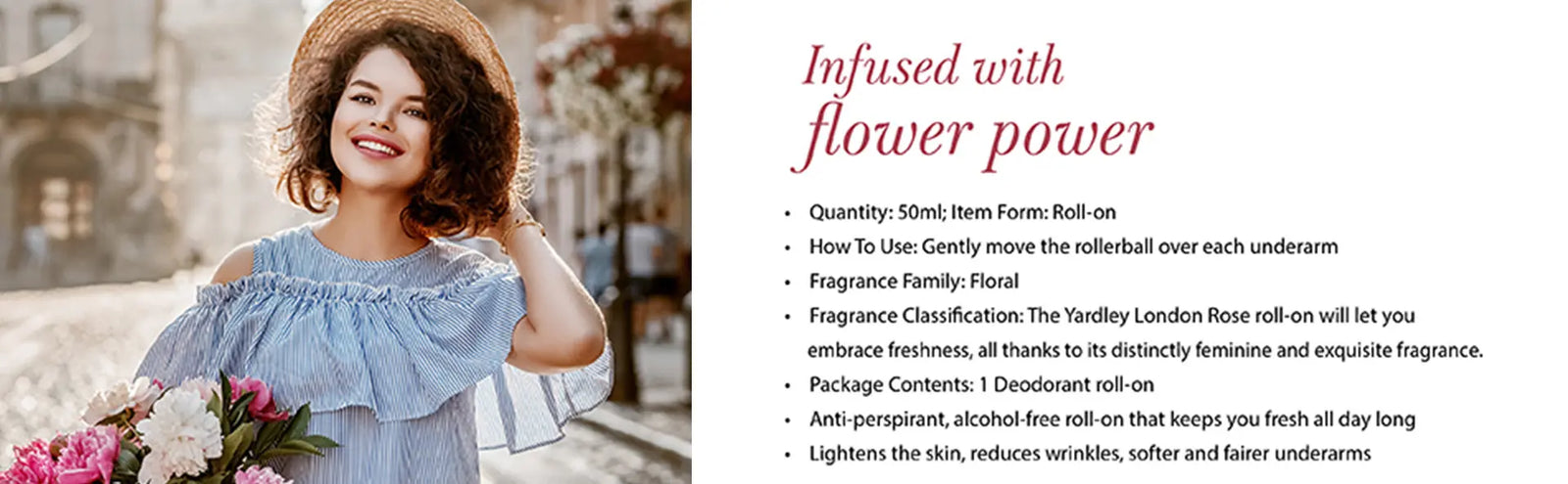 Model with flowers