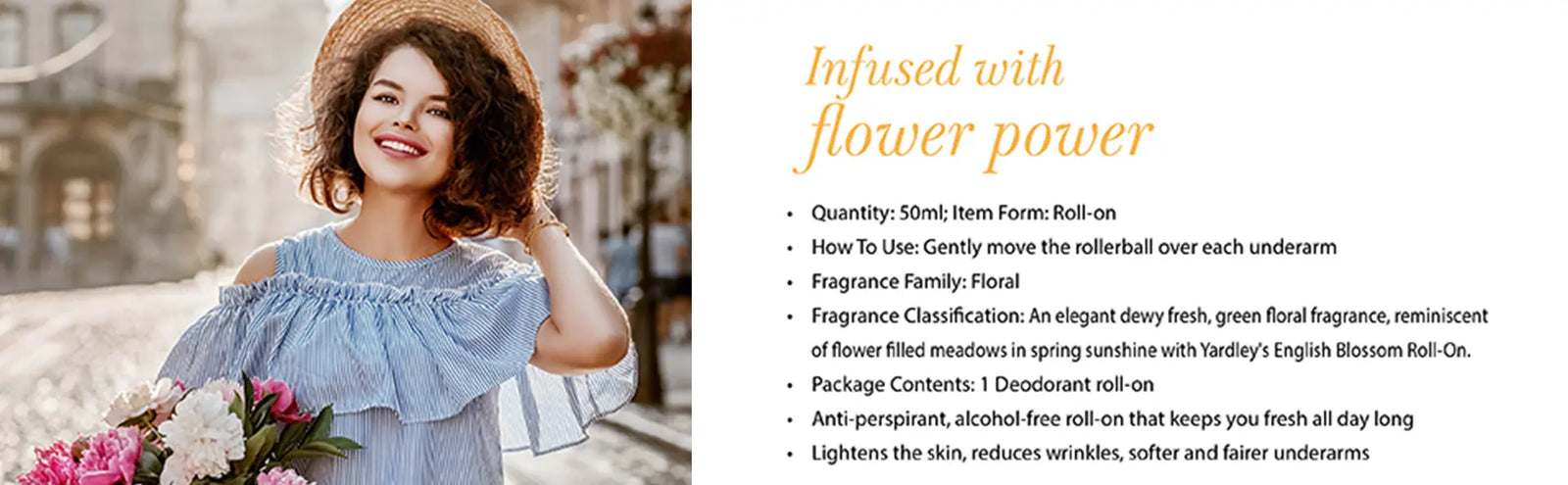 Model with flowers
