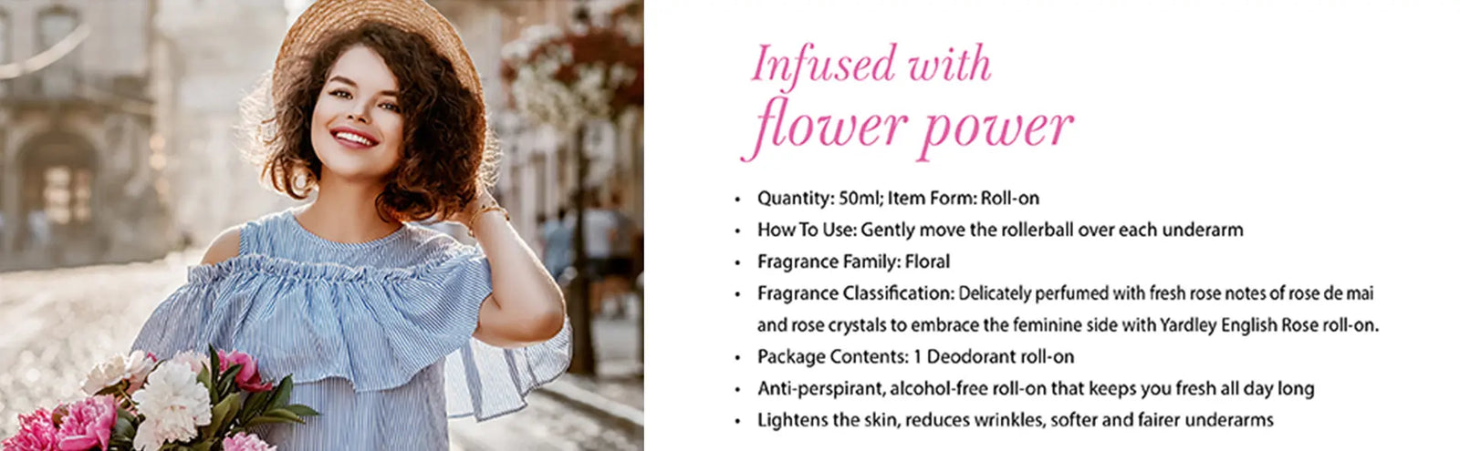Model with flowers