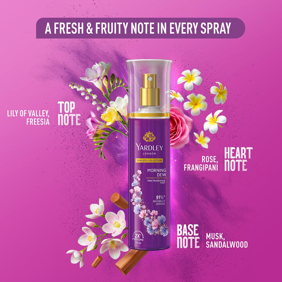 Yardley Bodymist Morning Dew 135ml