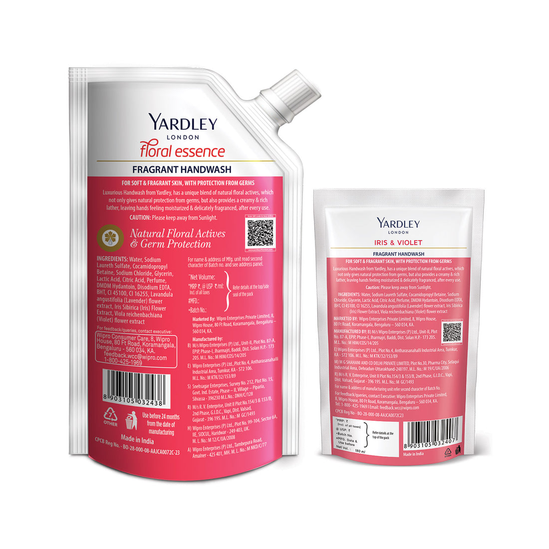 Floral essence Iris & violet Fragrant Handwash 750ml +180ml Free