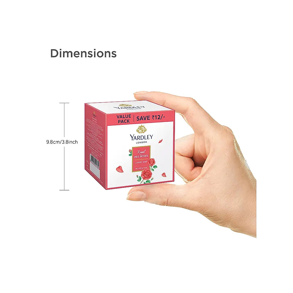 Royal Red Rose Luxury Soap Pack of 3 (3 X 100g)