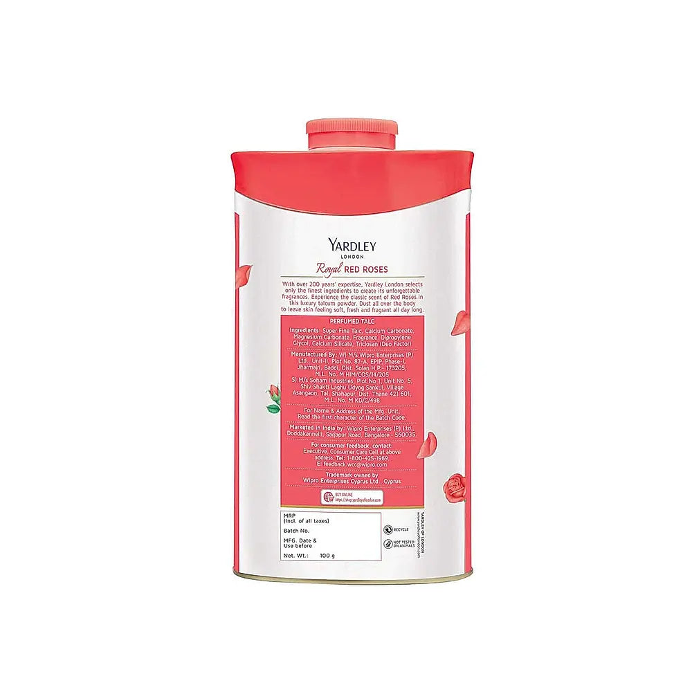 Royal Red Roses Perfumed Talc 100g