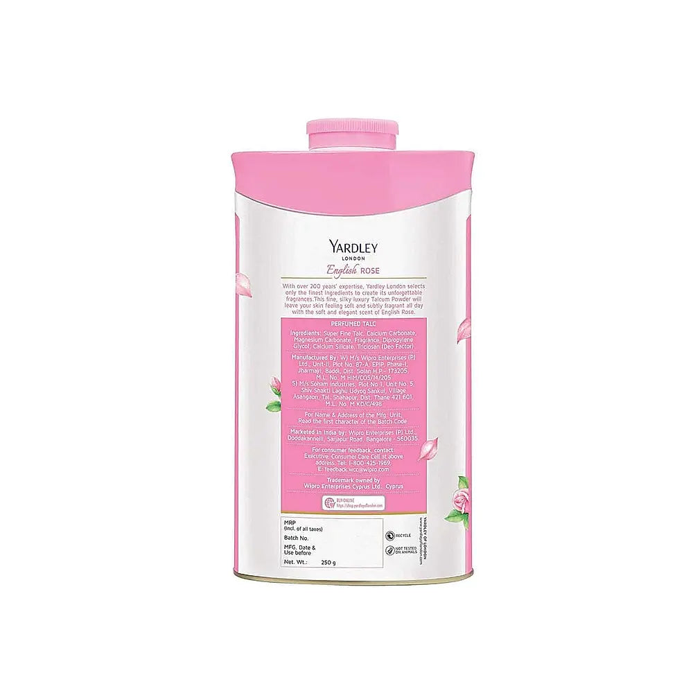 English Rose Perfumed Talc 250g