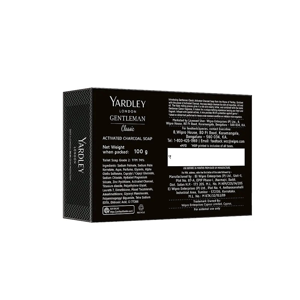 Gentleman Classic Activated Charcoal Soap 100g