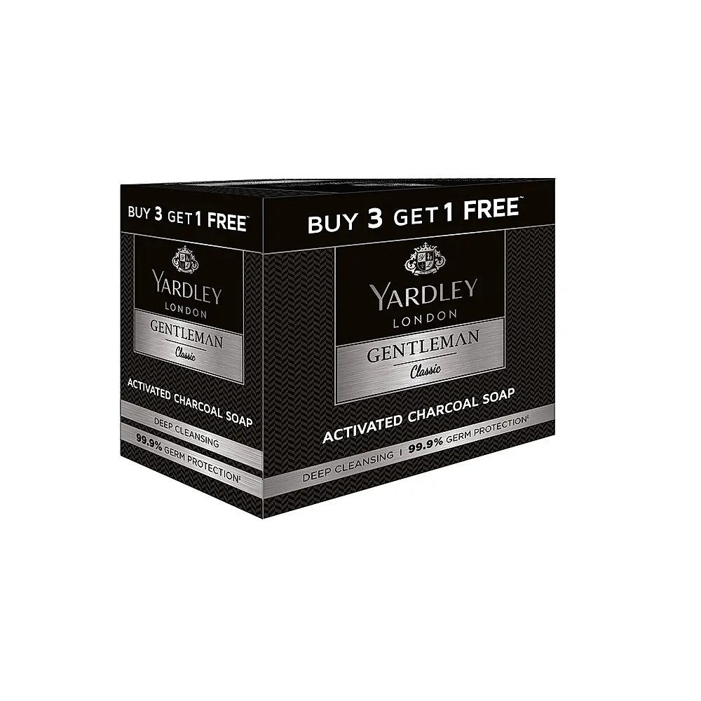 Gentleman Classic Activated Charcoal Soap Buy 3 get 1 Free (100gms x 3N + 1N)