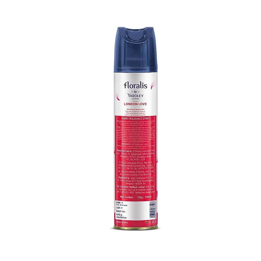 Floralis by 210ml - Home Fragrance Spray - London Love - Air Freshener Spray