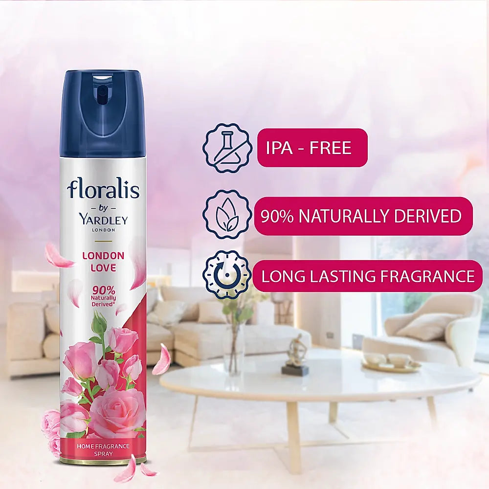Floralis by 210ml - Home Fragrance Spray - London Love - Air Freshener Spray
