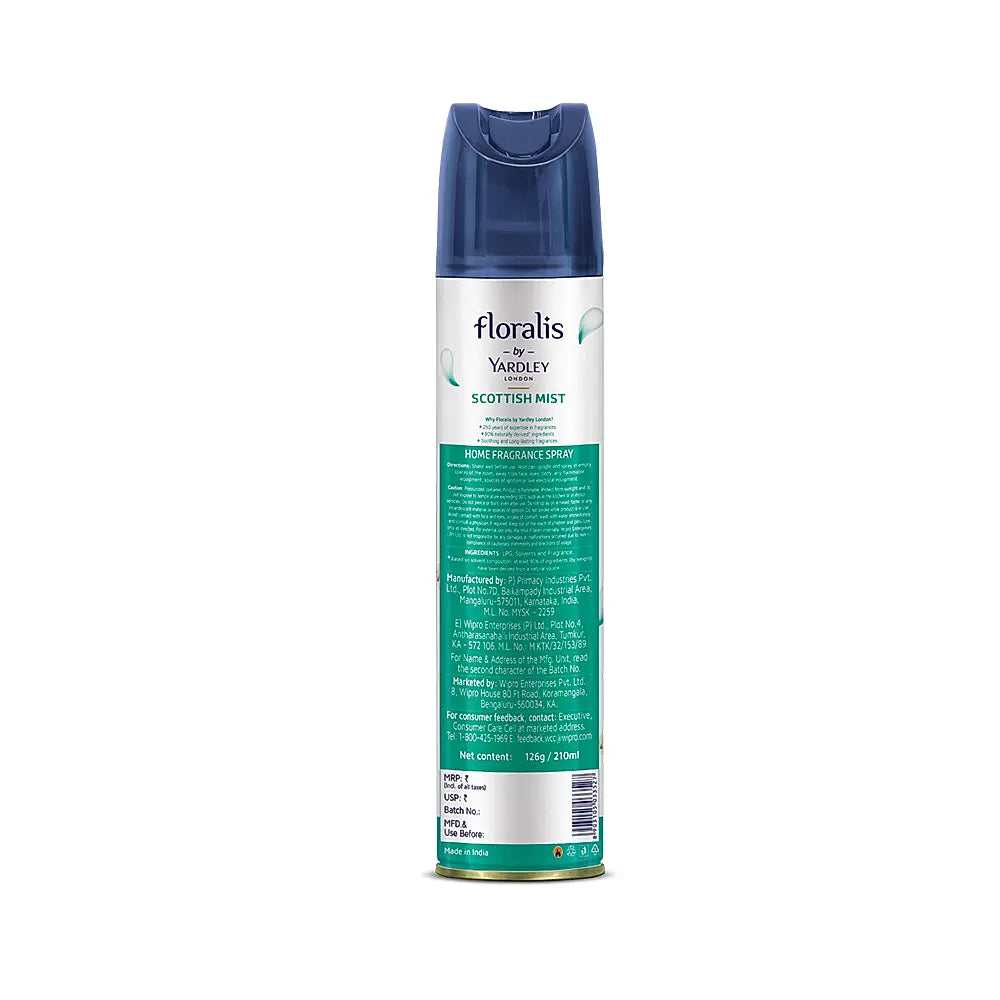 Floralis by 210 ml - Home Fragrance Spray - Scottish Mist - Air Freshener Spray