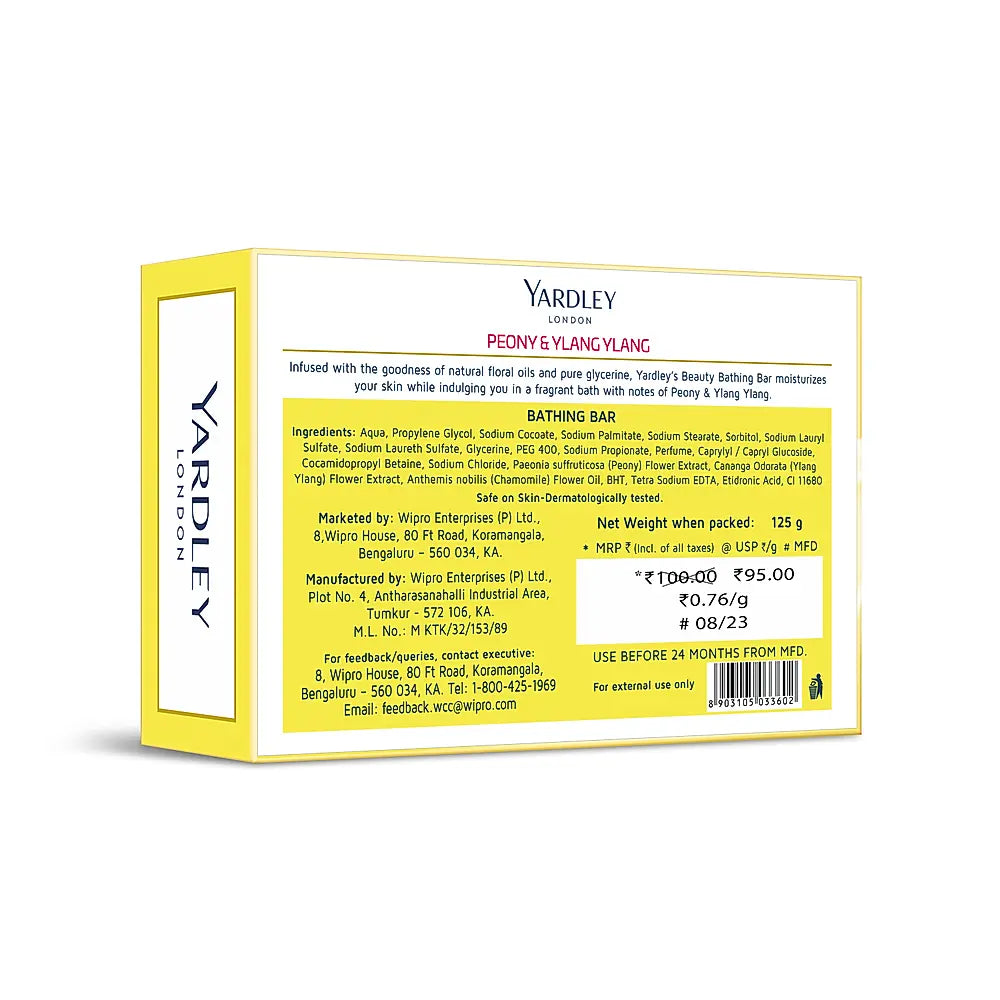 Clear Gel Bar Peony & Ylang Ylang 125g