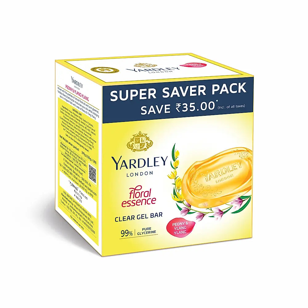 Clear Gel Bar Peony & Ylang Ylang - 125gx3