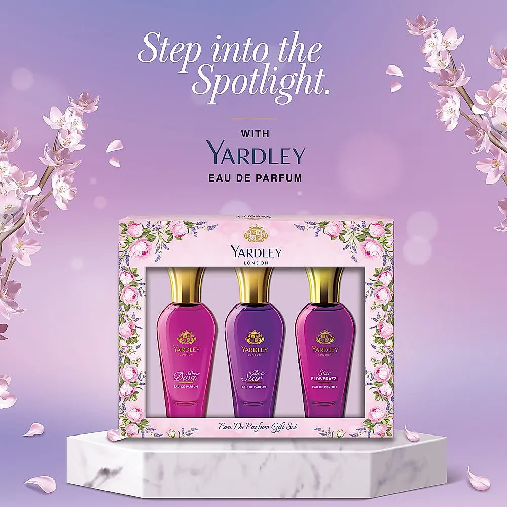 Yardley London Eau De Parfum Gift Set for Women | 30ml x 3