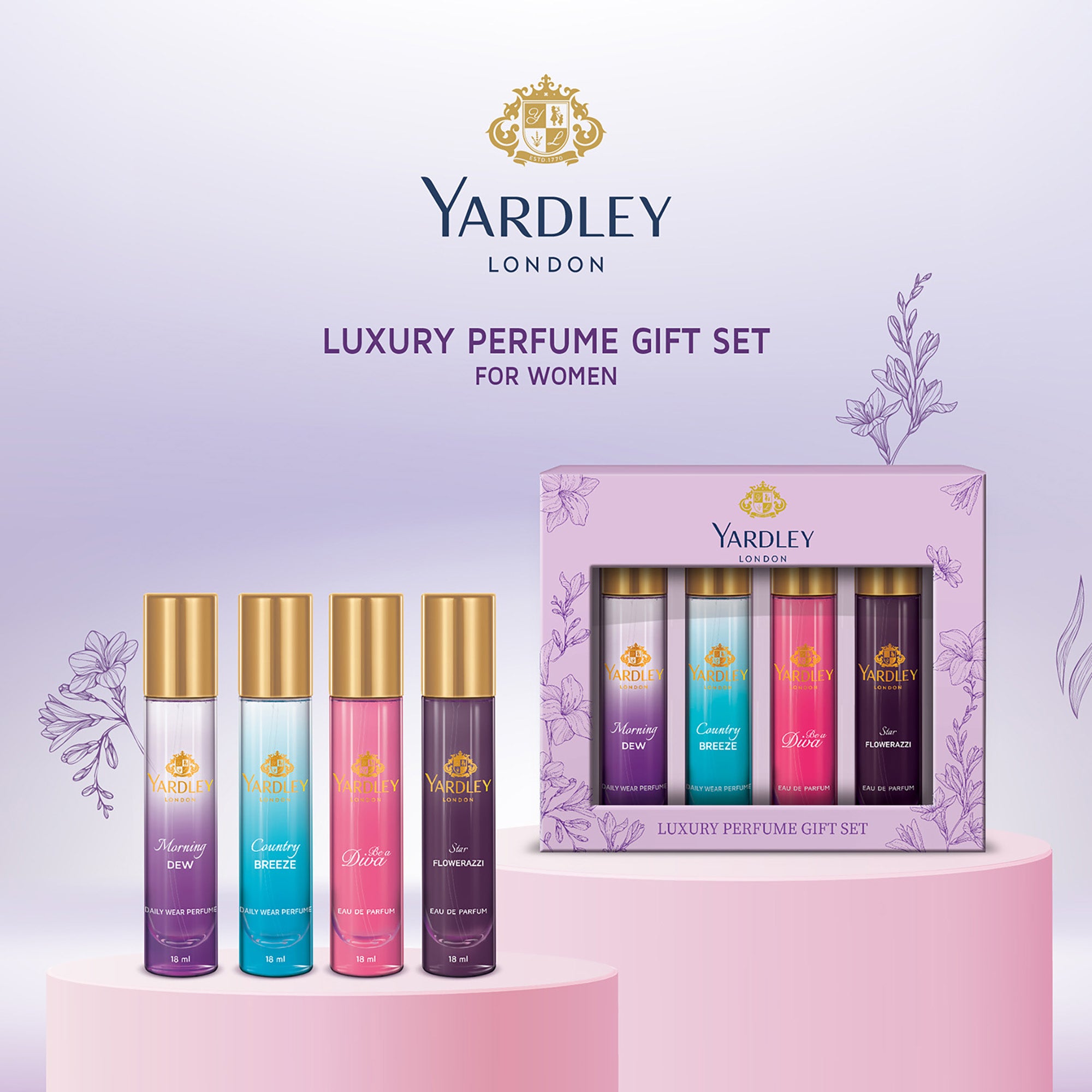 Luxury Perfume Gift Set 18ml x 4 pcs