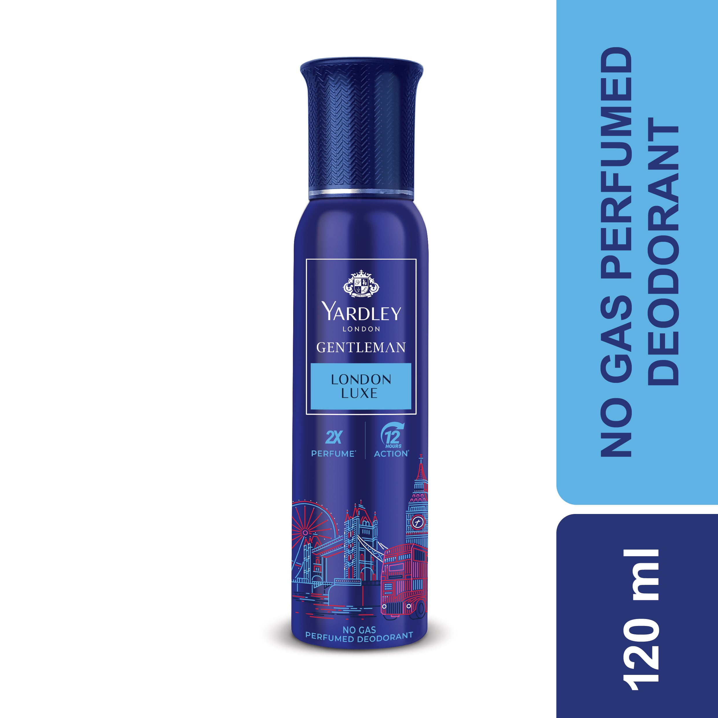 Yardley Gentleman London Luxe  No Gas Perfumed Deodrant | No Gas Deo For Men | 2X Perfume | 12 Hours Action | 120ml