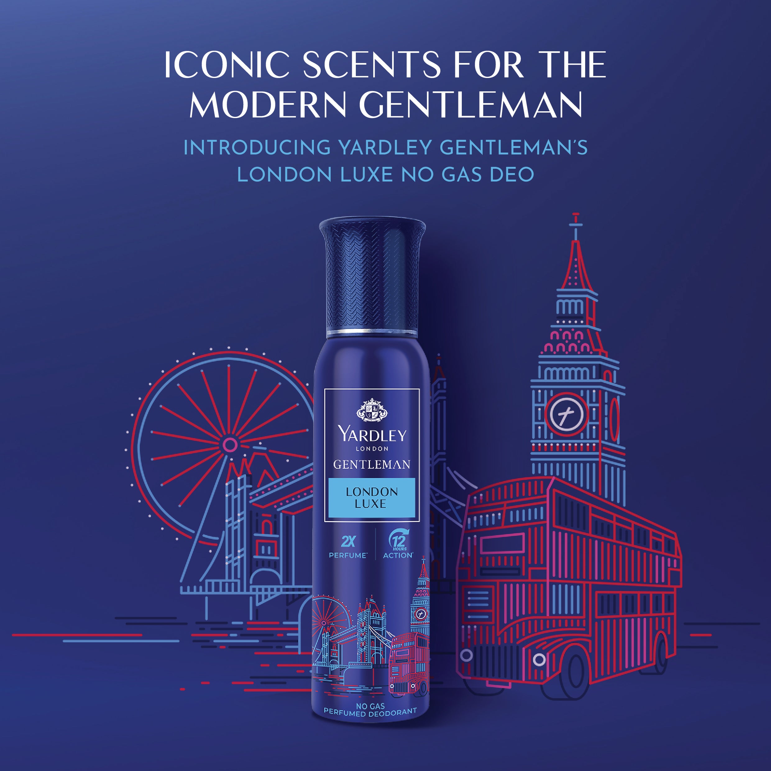 Yardley Gentleman London Luxe  No Gas Perfumed Deodrant | No Gas Deo For Men | 2X Perfume | 12 Hours Action | 120ml