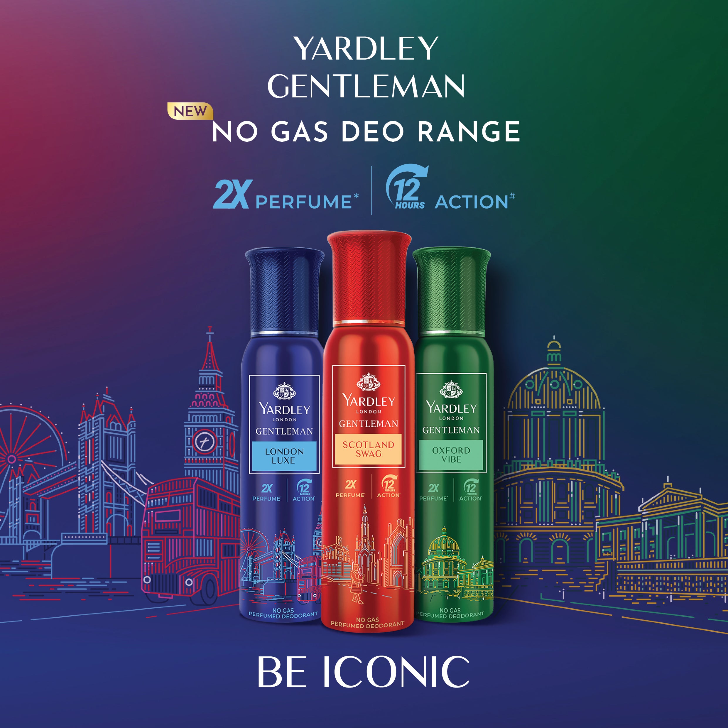 Yardley Gentleman London Luxe  No Gas Perfumed Deodrant | No Gas Deo For Men | 2X Perfume | 12 Hours Action | 120ml