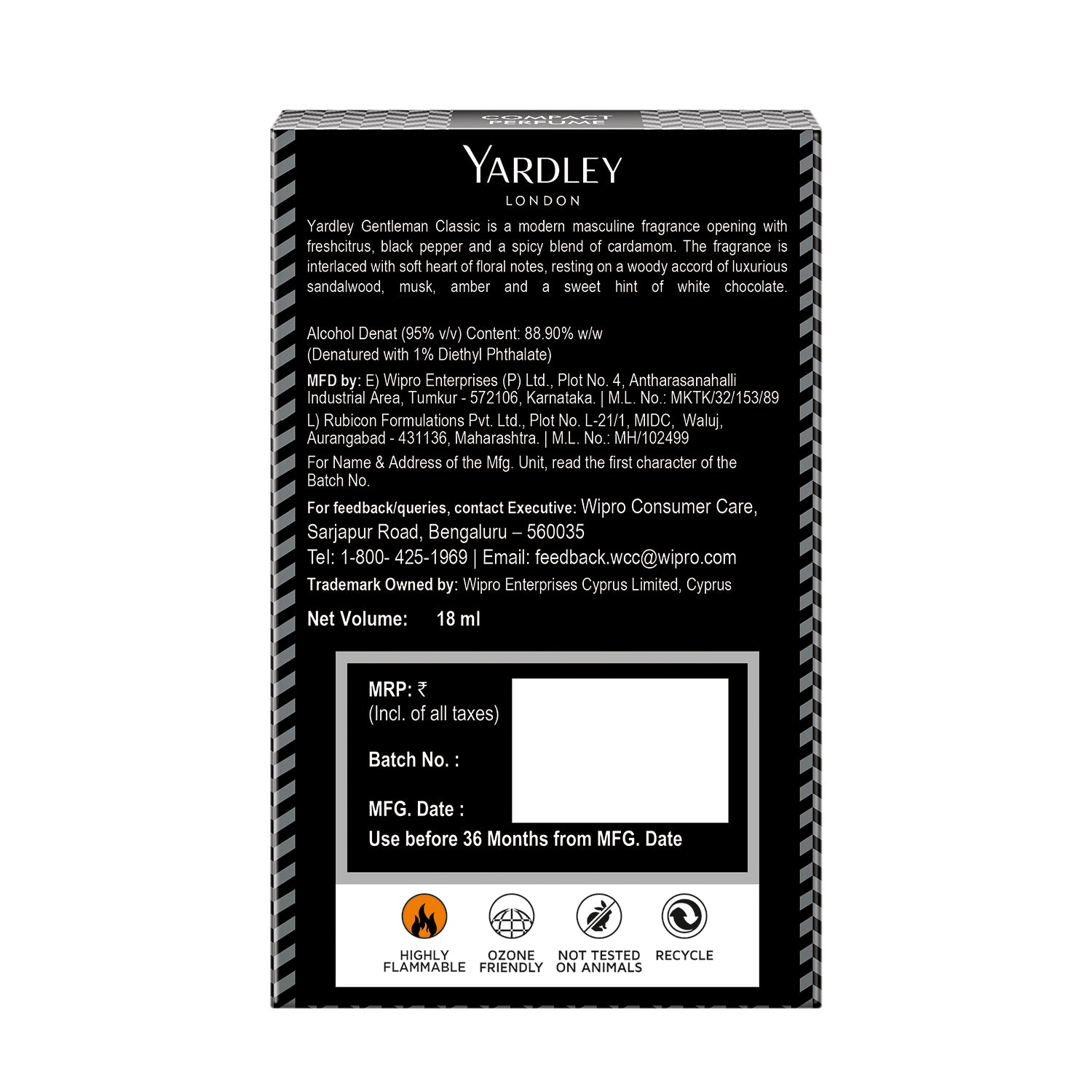 Gentleman Classic Compact Perfume 18ml