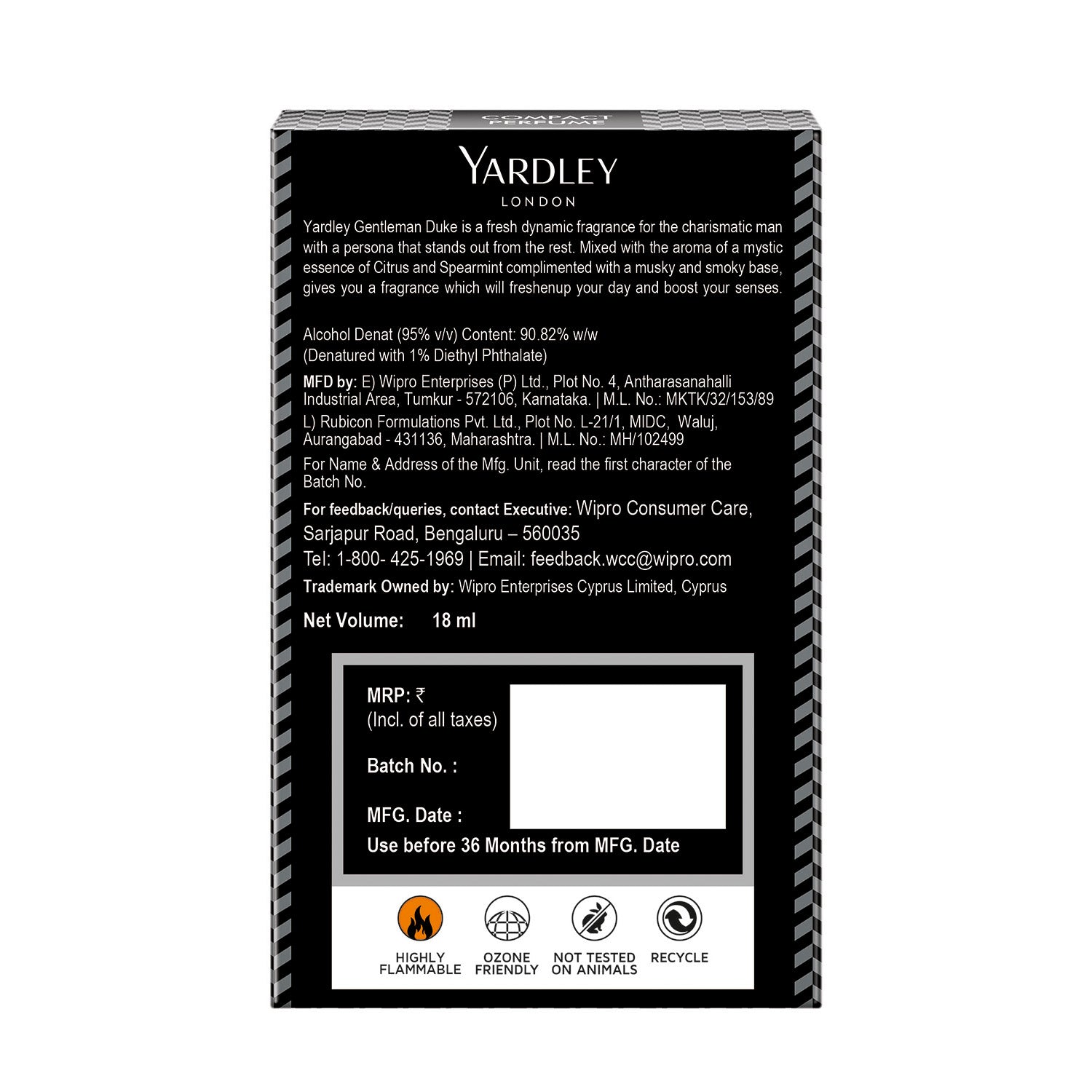 Gentleman Duke Compact Perfume, 18ml