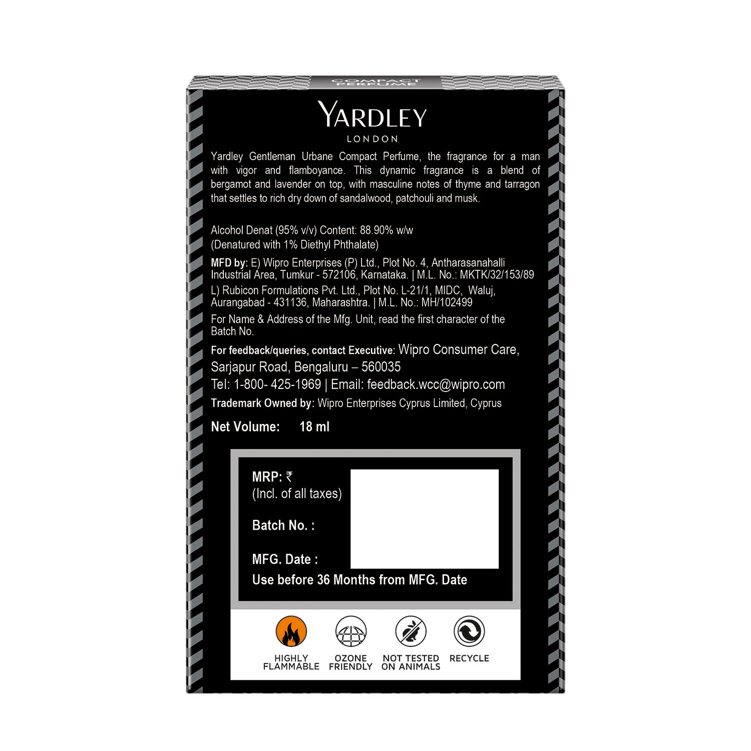 Gentleman Urbane Compact Perfume, 18ml