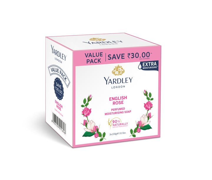 English Rose Luxury Soap Pack of 3 (3 X 100g)