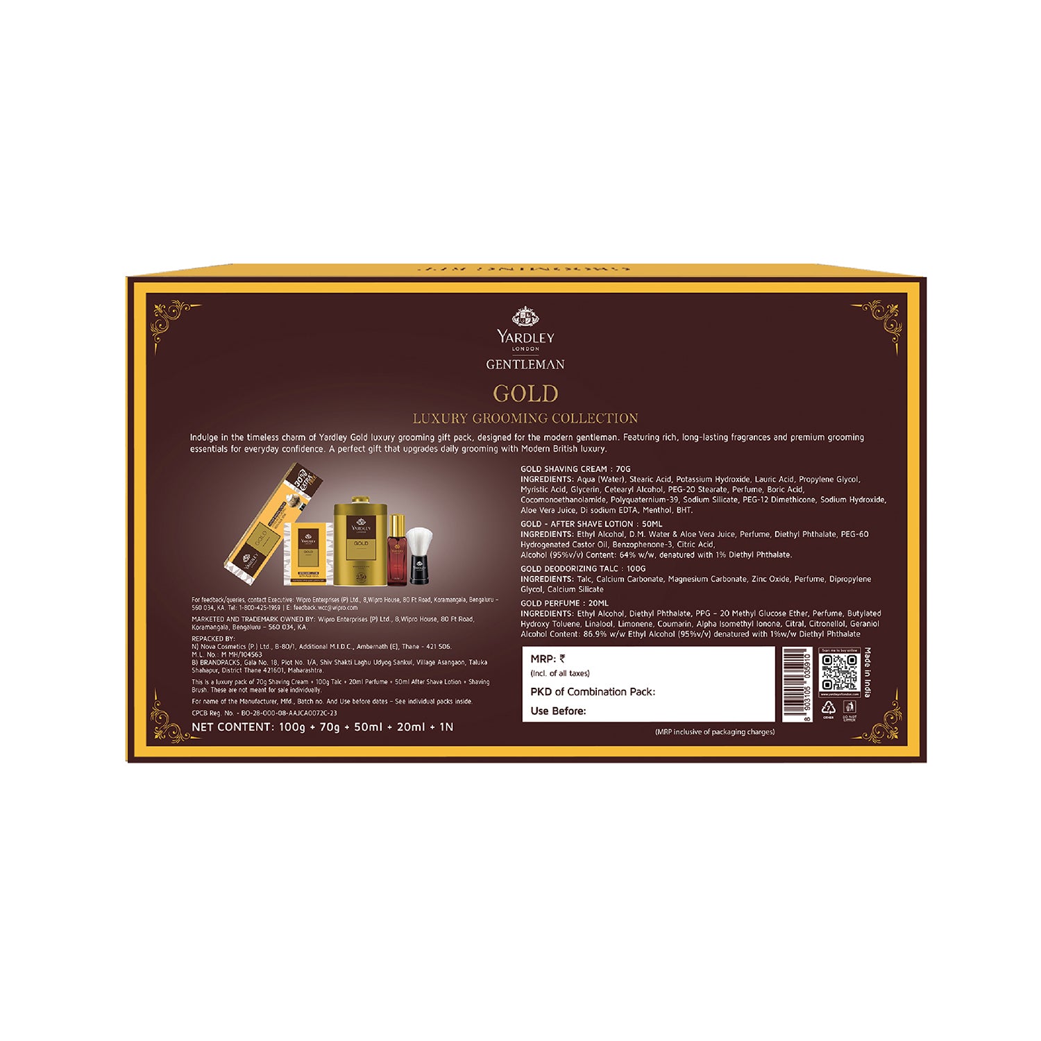 Gold Luxury Grooming Kit