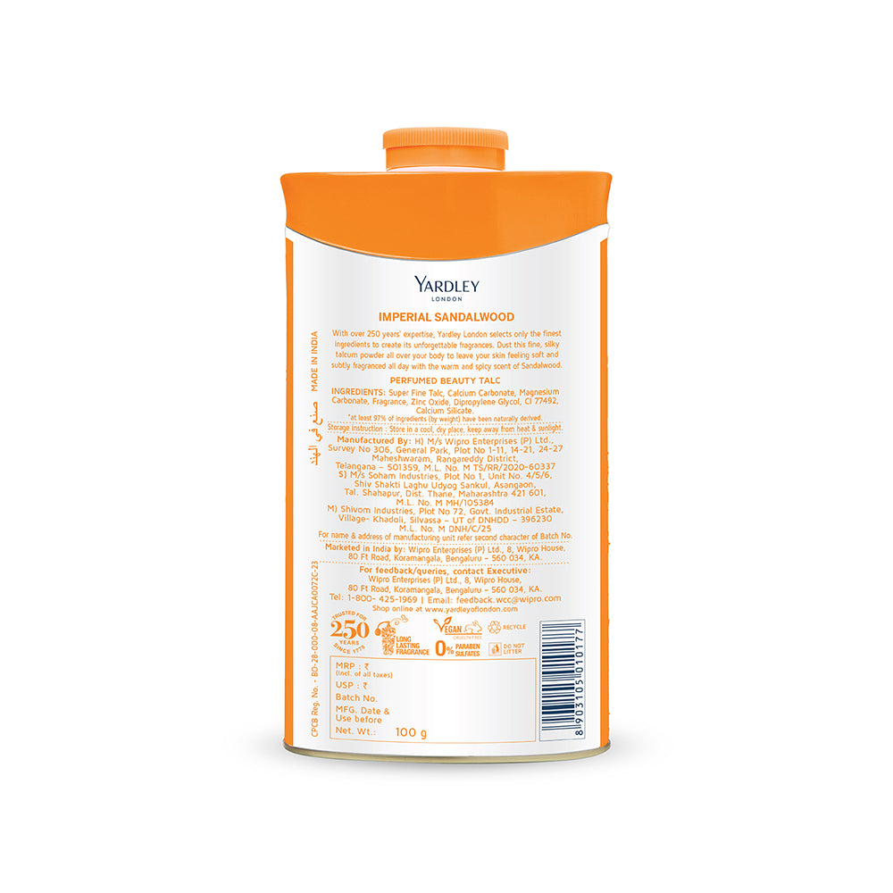 Imperial Sandalwood Perfumed Talc 100g