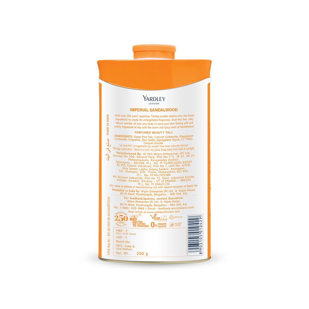 Imperial Sandalwood Perfumed Talc 250g