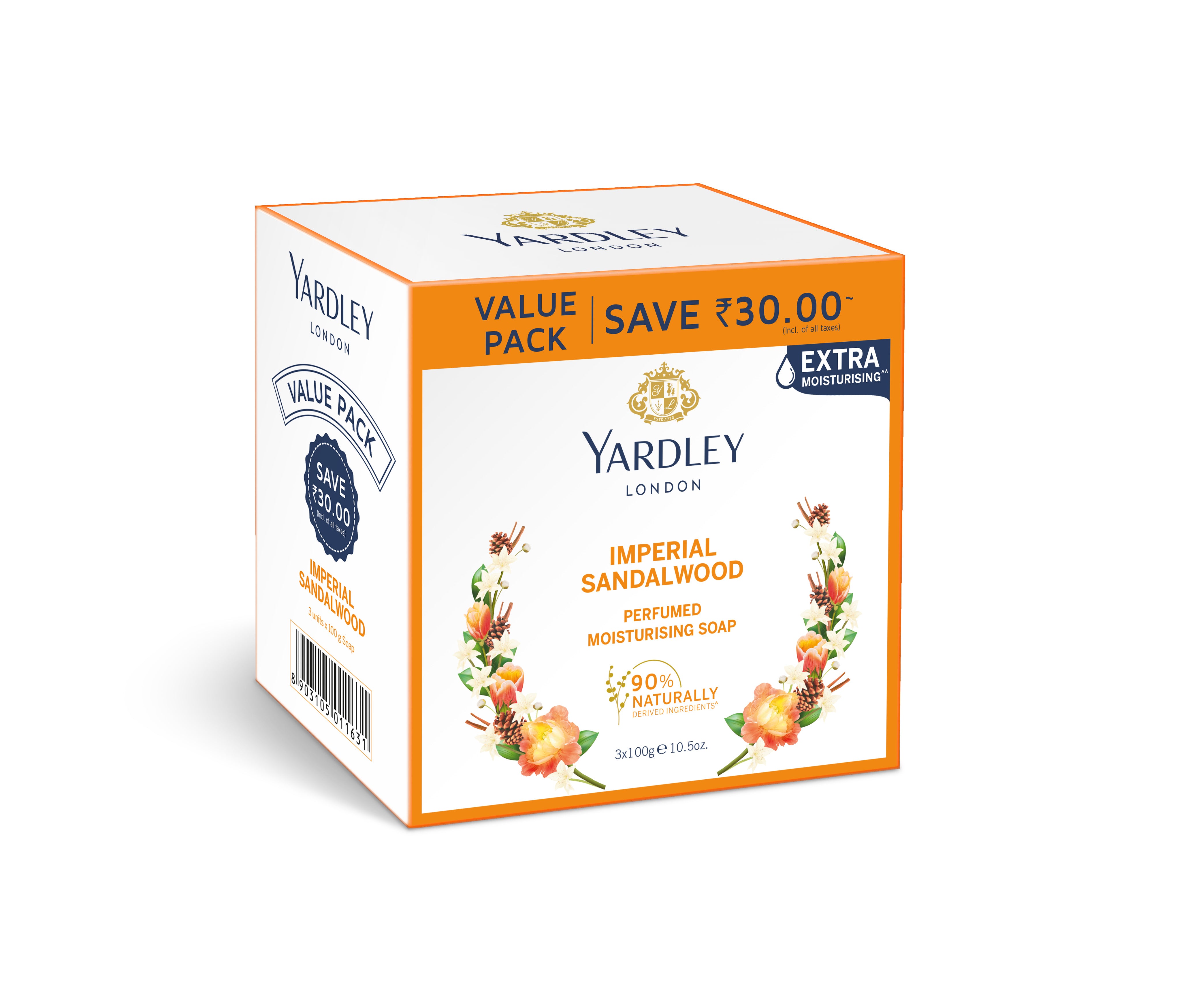 Imperial Sandalwood Luxury Soap Pack of 3 (3 X 100g)