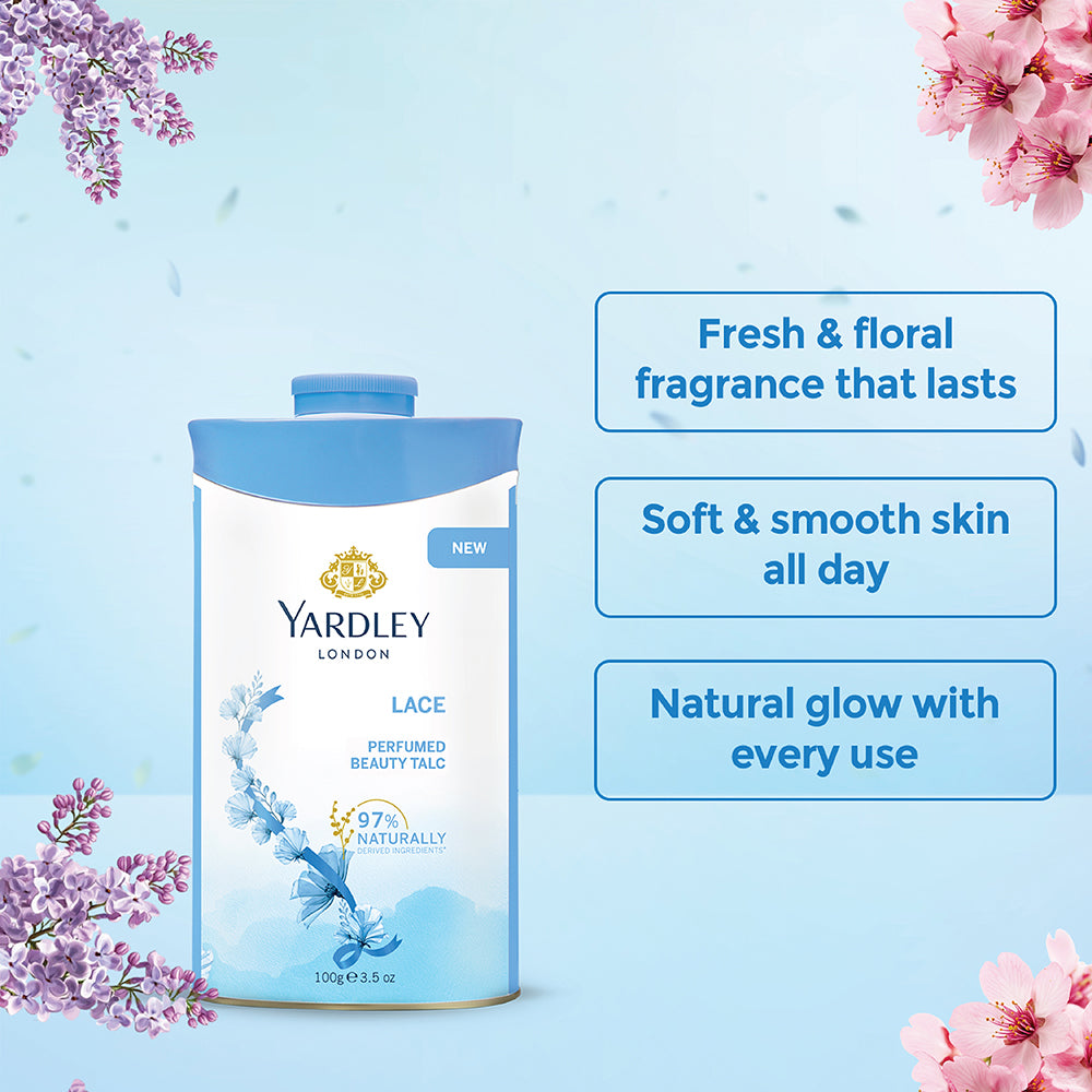 Lace Perfumed Talc 100g