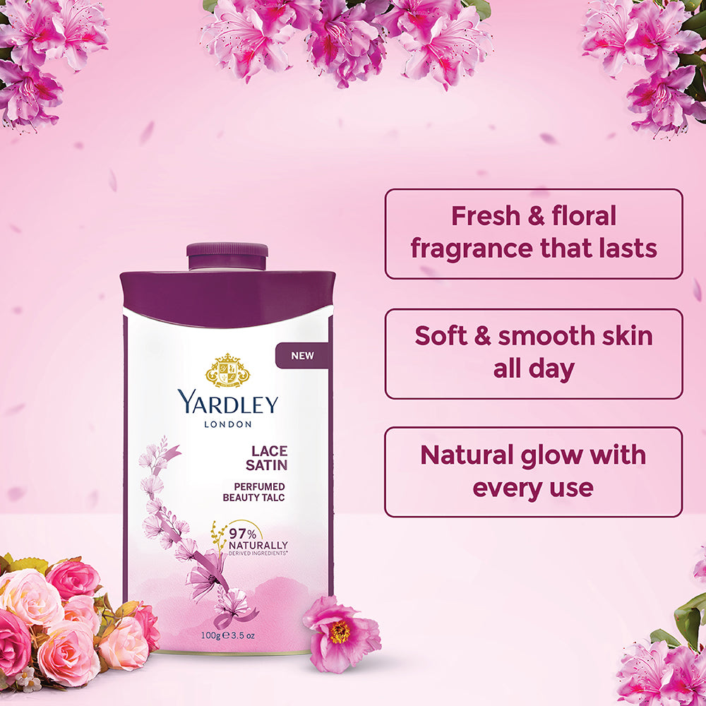 Lace Satin Perfumed Talc 100g