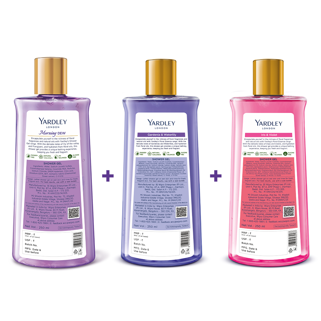 Shower gel pack of 3 - 3pcs x 250ml