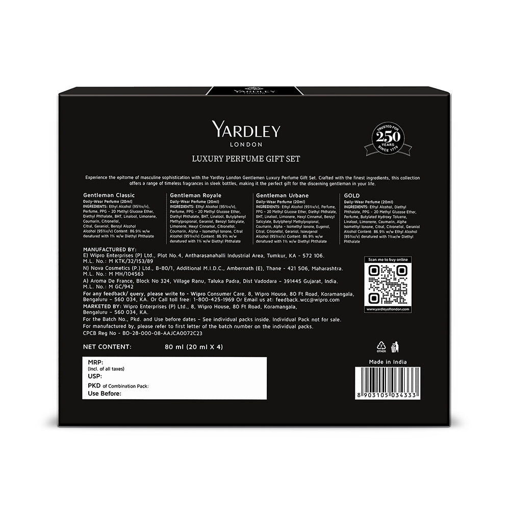 Gentleman Luxury Perfume Gift Set 20ml x 4 pcs