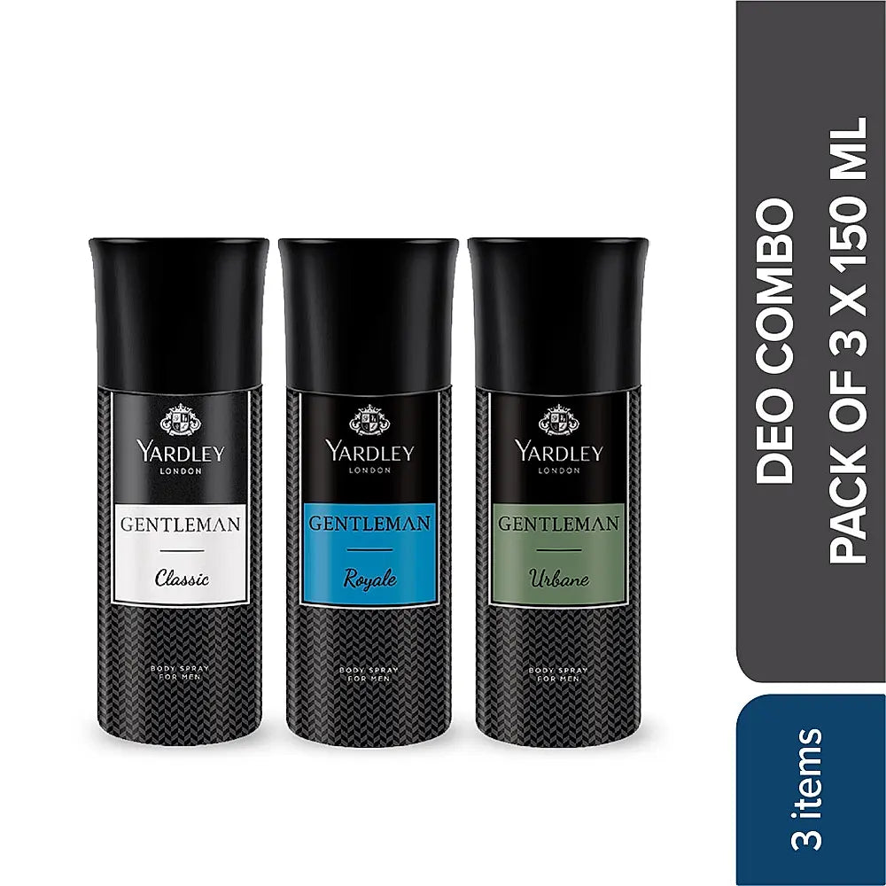 Gentleman Urbane Deo 150ml & Gentleman Royale Deo 150ml & Gentleman Classic Deo 150ml