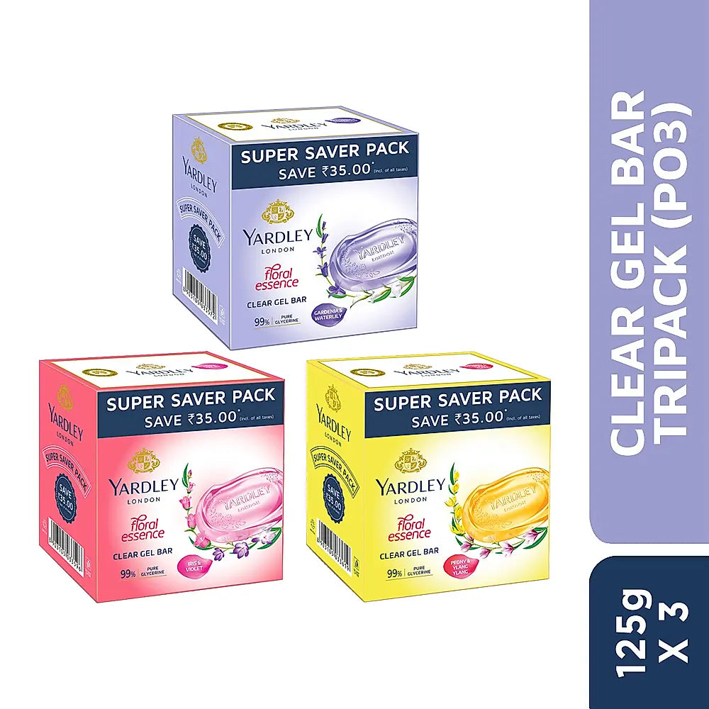 Clear Gel Bar pack of 9 (125gm x 9)